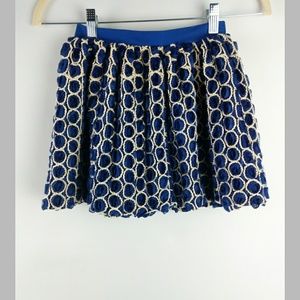 Halabaloo Girl's Blue Rose Textured Skirt